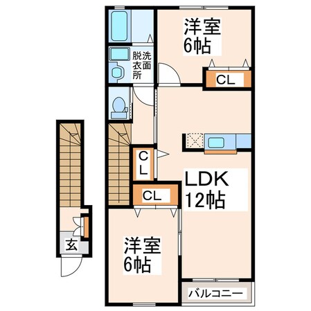 シャルマンⅡの物件間取画像